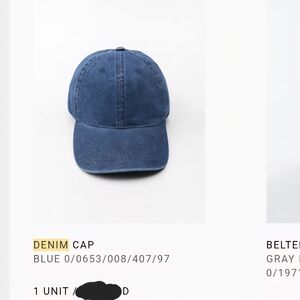 Zara Denim Blue Cap